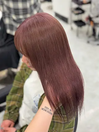 セミロング カラー ヘアアレンジ 縮毛矯正🤍 盛れるボブ/ひかりのヘアスタイル