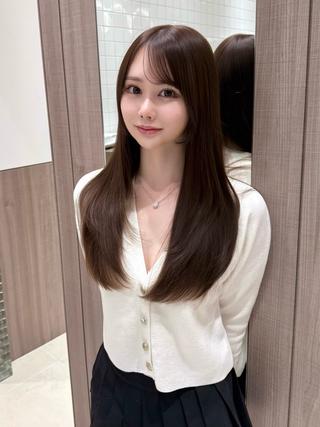 ロング カラー 上品ヘア🤍顔周り/ 前髪カット/林遼一郎のヘアスタイル