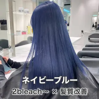 ロング カラー ラベンダー💜 グレージュ🩶のヘアスタイル