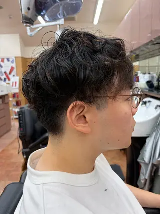 ミディアム 中村 邦明のヘアスタイル