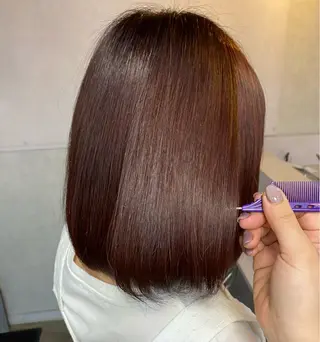 ミディアム 💜髪質改善/ 艶カラー/ミナ🩷のヘアスタイル