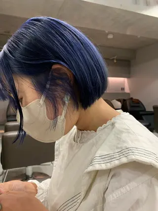 ショート カラー ボブパーマコテ巻き風 パーマNo1深江秀平のヘアスタイル