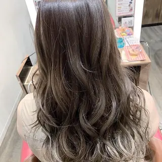 ロング カラー 髪質改善カラー韓国風 レイヤーtudaのヘアスタイル