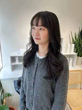 セミロング カラー 🩰ニシムラヒカリ 半個室salon♡*のヘアスタイル