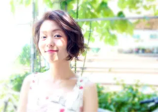 ミディアム パーマ 桑名 淳のヘアスタイル