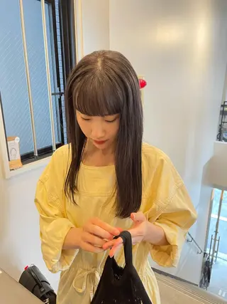 ロング カラー やまさきえりこ ニュアンスパーマのヘアスタイル