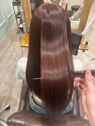 ロング 美髪縮毛矯正/ 極髪質改善/ヨウスケのヘアスタイル