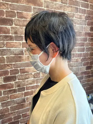 ショート カラー パーマ ヘアアレンジ メンズ キッズ ネイル マツエク・マツパ アイブロウ 久木原 ゆりのヘアスタイル