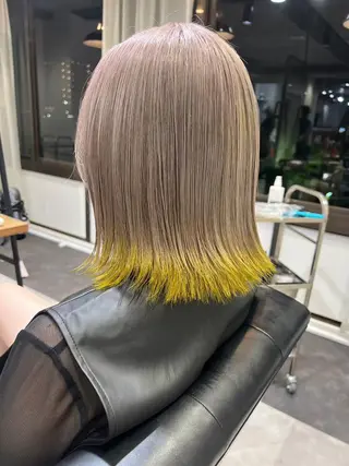 ミディアム カラー ダブルカラー/ハイト ーン/🎀Kanonのヘアスタイル