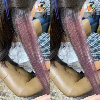 セミロング カラー キッズ 💎ハイトーン/艶 カラー モエカ💎のヘアスタイル