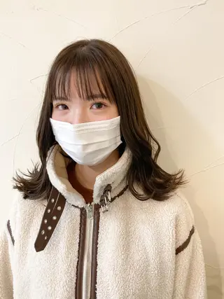ミディアム カラー 樋野 亮のヘアスタイル