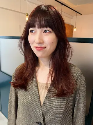 セミロング カラー 暖色/パーマ 🌼クニトウメイのヘアスタイル