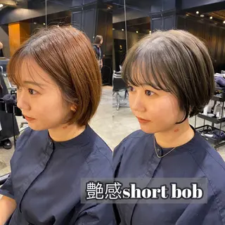 ショート カラー 透明感カラー🌿 グレージュ🐺陽介のヘアスタイル