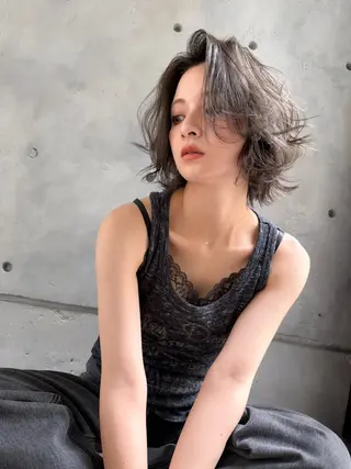ミディアム カラー Grow by NYNY 打越裕樹のヘアスタイル