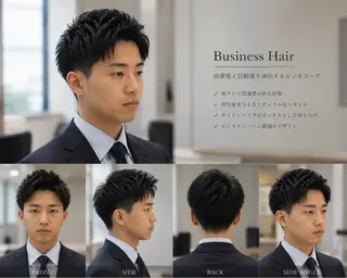 メンズ 保立フェザーパーマ /メンズカット船橋駅のヘアスタイル