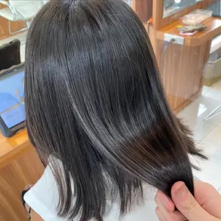 セミロング 縮毛矯正/ワンカラー モデル募集🫧田村のヘアスタイル