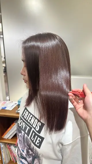 セミロング 🩷仙台/暖色/ 艶カラー/えれな🩷のヘアスタイル