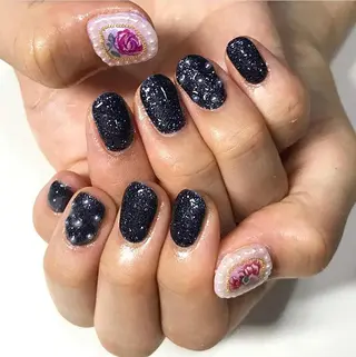 ネイル 渋谷／チップ長さ出し 👑アプレgel-xのネイルデザイン