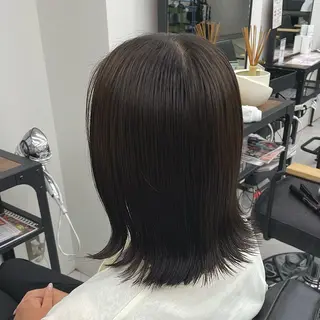 セミロング カラー パーマ ヘアアレンジ メンズ キッズ ネイル マツエク・マツパ アイブロウ mona/ ストレートスタイル✨のヘアスタイル