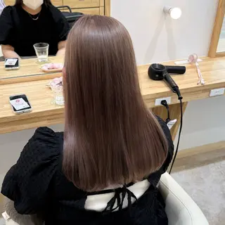 セミロング カラー 柔らかいbeige ¦韓国¦🩰マユ🩰のヘアスタイル