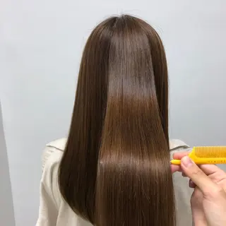 ミディアム カラー パーマ ヘアアレンジ ネイル マツエク・マツパ 韓国風ベージュ🤎 赤みなし🌿横浜🤎のヘアスタイル