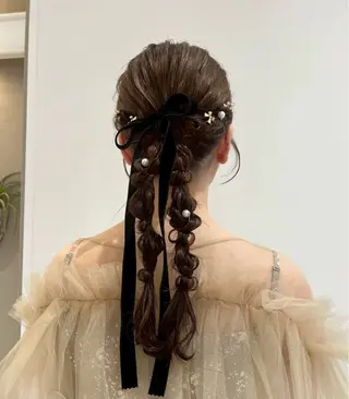 ヘアアレンジ 暖色カラー/アレンジ 🎀みさき💕🌷のヘアスタイル