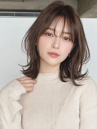 ミディアム パーソナルカラー骨格 顔タイプ 川野龍一のヘアスタイル
