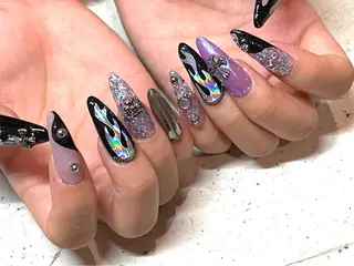 ネイル 韓国/ワンホン/長さ 出しつけ放題🎀のネイルデザイン