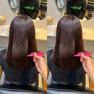 ミディアム ほの かのヘアスタイル