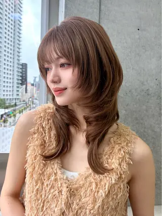 ロング 大宮🤍縮毛矯正 レイヤー🪽なるのヘアスタイル