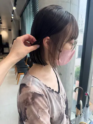 ミディアム カラー パーマ 縮毛矯正特化✂︎ YUKAのヘアスタイル