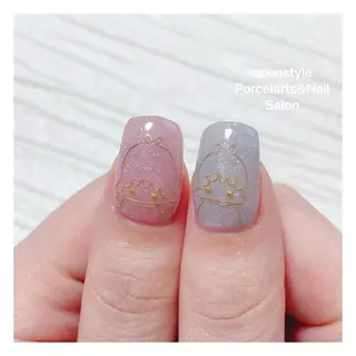 ミディアム ネイル 🐾enen style 🐾のネイルデザイン