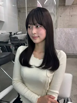 ロング 【顔まわりレイヤー/ 髪質改善/今崎太河】のヘアスタイル