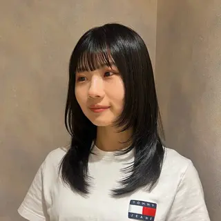 セミロング カラー/塚原里沙 川崎のヘアスタイル