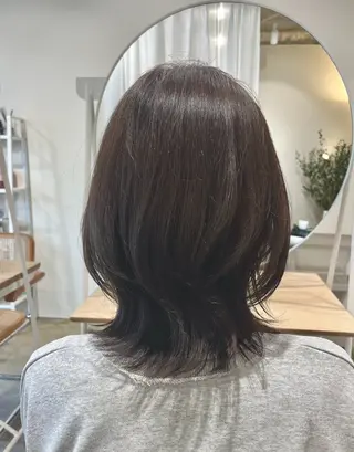 ミディアム カラー 南雲 美紀のヘアスタイル