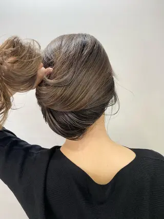 ロング カラー レイヤーカット 赤み消し　店長/大和のヘアスタイル