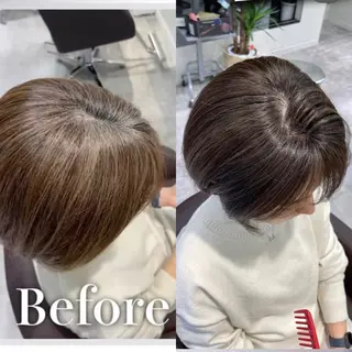 ショート カラー 白髪ぼかし/ショート /ミニボブだいじのヘアスタイル