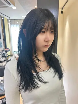 ロング カラー hubhair レイヤー/透明感のヘアスタイル