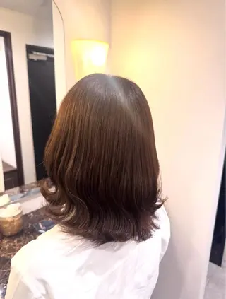 ミディアム カラー Ako  カット・ 縮毛矯正モデル募集のヘアスタイル