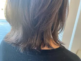ミディアム カラー 竹下広奈乃 ブリーチ /プルエクステのヘアスタイル