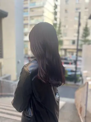セミロング カラー 髪質改善カラー ベージュ🤎YUMEのヘアスタイル