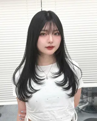 カラー 🌸春の暗髪カラー 🌸透明感ヘアのヘアスタイル
