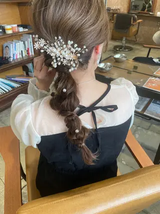 ロング ヘアアレンジ ayane⭐️ボブ・ ショート・パーマのヘアスタイル