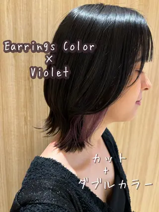 ミディアム カラー 五十嵐 未悠のヘアスタイル