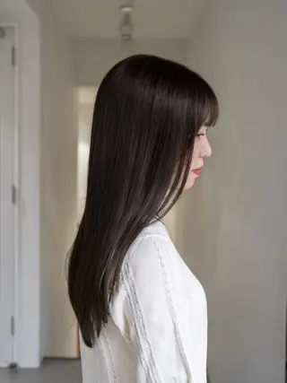 セミロング カラー navile原宿 yumaのヘアスタイル