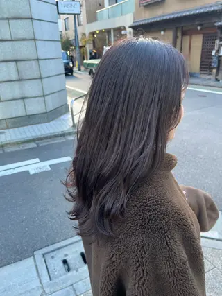 セミロング カラー ✨透明感カラー✨ 🦖佐々木未来🦕のヘアスタイル
