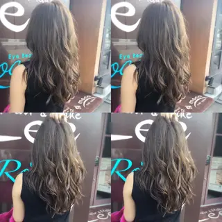 ミディアム セミロング ロング カラー パーマ ヘアアレンジ 髪質改善/縮毛矯正 心斎橋/池本有宏のヘアスタイル