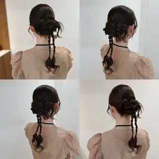 セミロング カラー ヘアアレンジ 縮毛矯正+モテカラー 🎀✨MIHOのヘアスタイル