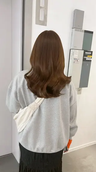セミロング カラー ヘアアレンジ 天神レイヤーカット No.1💖マユカのヘアスタイル