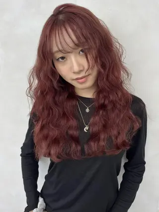 セミロング カラー パーマ 🎀ブリーチ ハイト ーン ♡Kanon♡のヘアスタイル